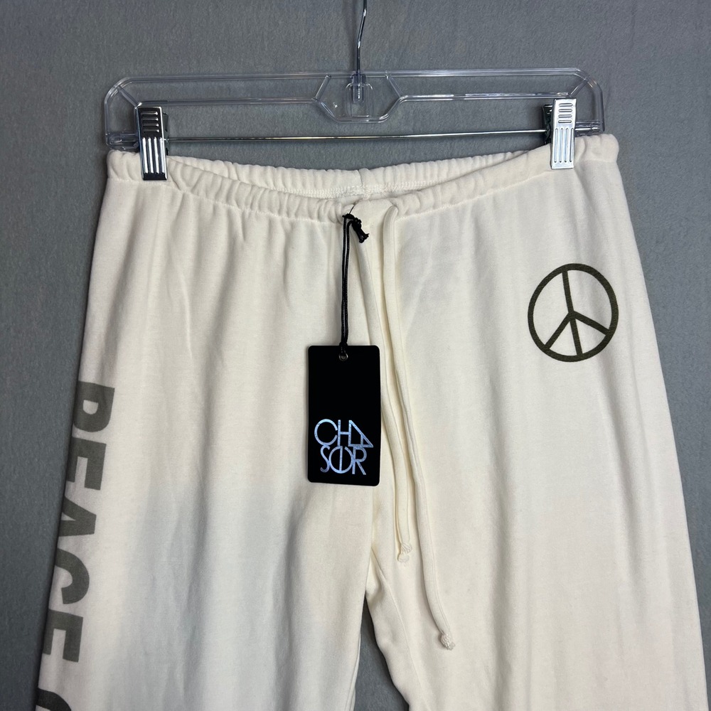 Chaser Joggers Womens Size S Peace On Earth Graphic Sweatpants Drawstring NWT - Picture 5 of 9